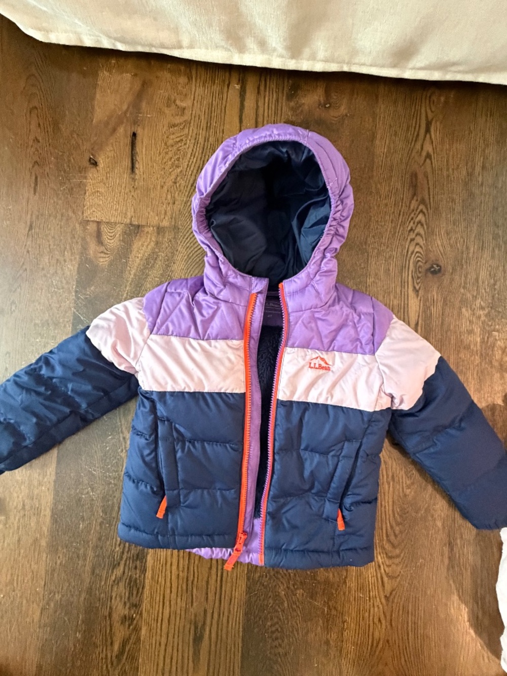 LL Bean Puffer Jacket Girls Size 4